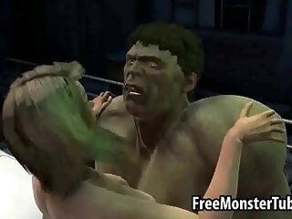 Foxy 3D blonde babe gets fucked unending by The Hulk3-high 1